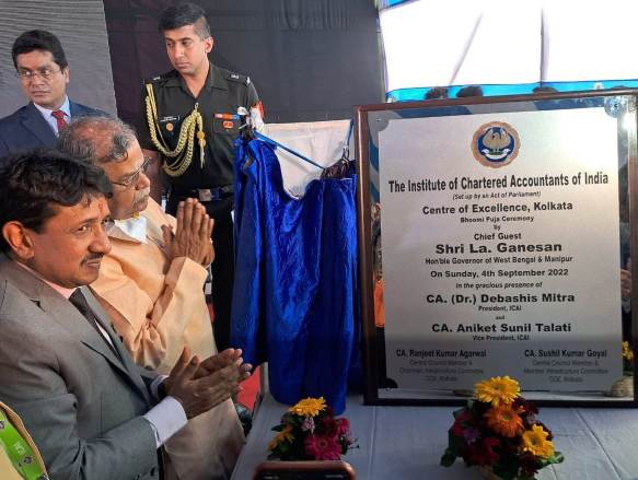Hon’ble Governor of West Bengal, Shri La. Ganesan, lays foundation stone for ICAI Centre of Excellence [Business]