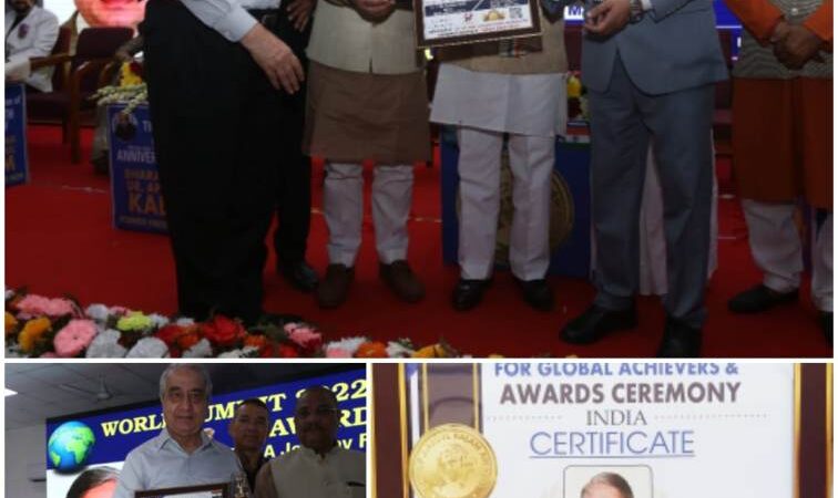 Retired IAS officer A K Mangotra conferred Global Achiever Award