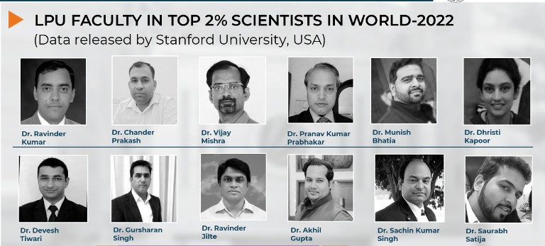 LPU’s 12 researchers figure among World’s Top 2% Scientists