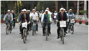 Union Health Ministry organises “Cycle for Health” rally