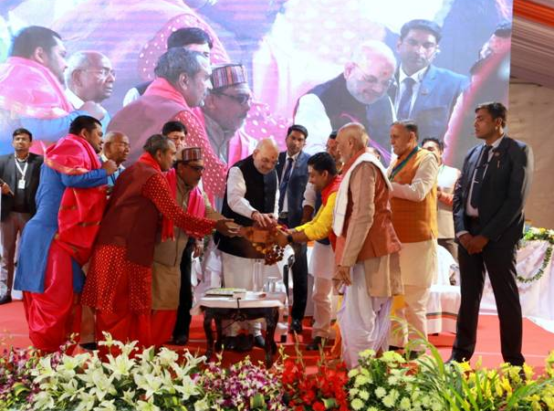 Union Home Minister and Minister of Cooperation, Shri Amit Shah performed Bhumi Pujan and laid the foundation stone of the fifth unit of IFFCO Nano Urea Plant at Deoghar, Jharkhand