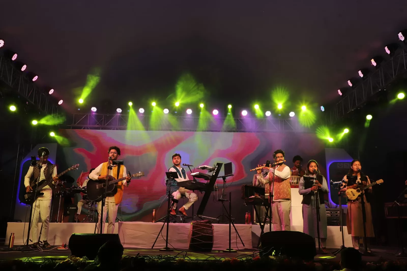 The band “Pandavaas” rocked the yoga festival.