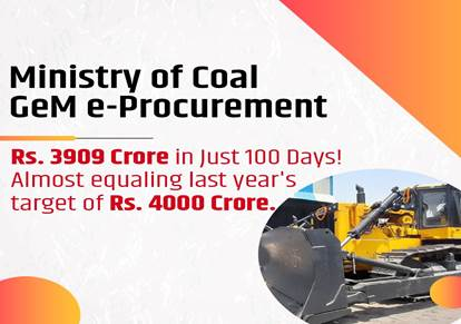 Coal Ministry bags “Best Engagement” Award for Procurement through GeM Portal