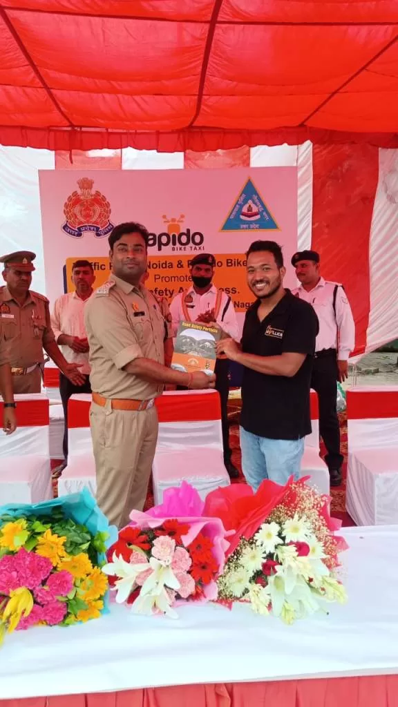 UP Police & Rapido join hands to Promote Safe Riding, Distributes Free Helmets in Noida