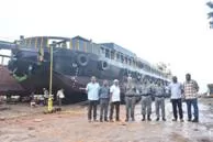 LAUNCH OF SECOND MCA BARGE, YARD 76 (LSAM 8) AT M/S SECON ENGINEERING PROJECTS PVT LTD, VISAKHAPATNAM