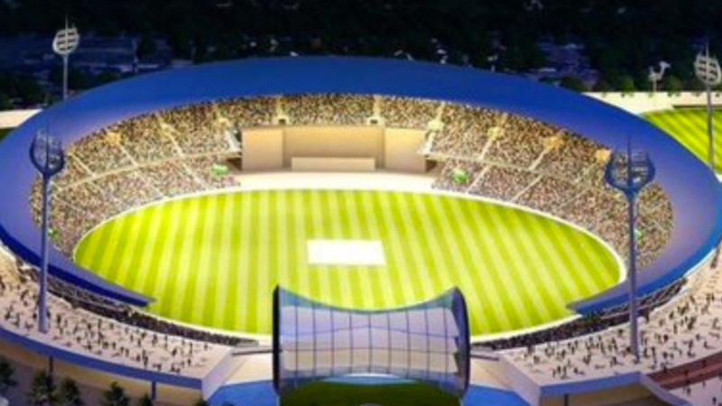 Lays foundation stone of International Cricket Stadium in Varanasi, Uttar Pradesh