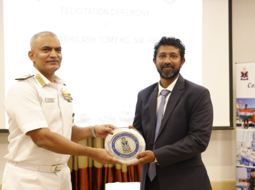 Cdr Abhilash Tomy (retd) Felicitated for Finishing the GGR 2022