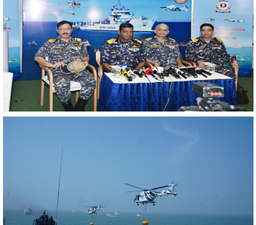 Indian Coast Guard conducts 9th National Level Pollution Response Exercise off Vadinar, Gujarat