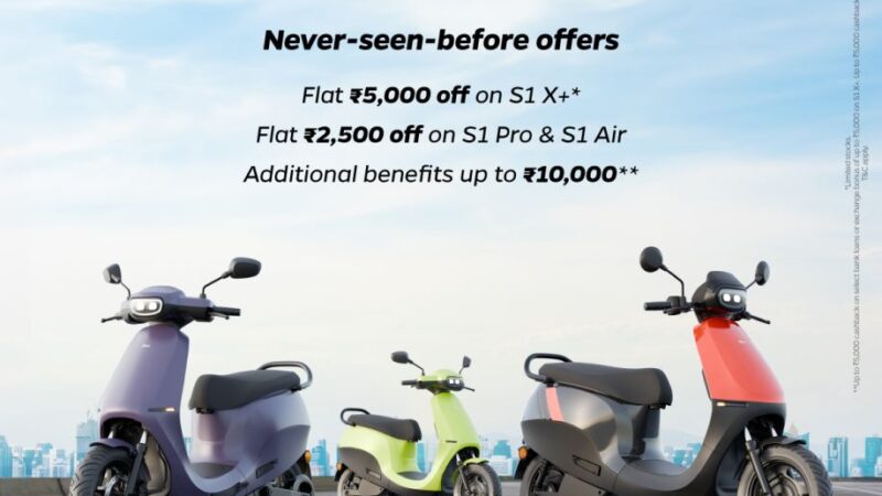 Ola Electric announces ‘Electric Rush’ offers with benefits of up to INR 15,000 on S1 scooter portfolio