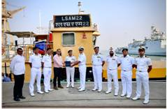 Boat, LSAM 22 (Yard 132) inducted into Indian Navy