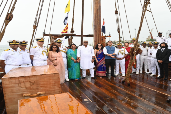 Indian Navy Inducts INSV Kaundinya, a Traditionally Built Stitched Ship