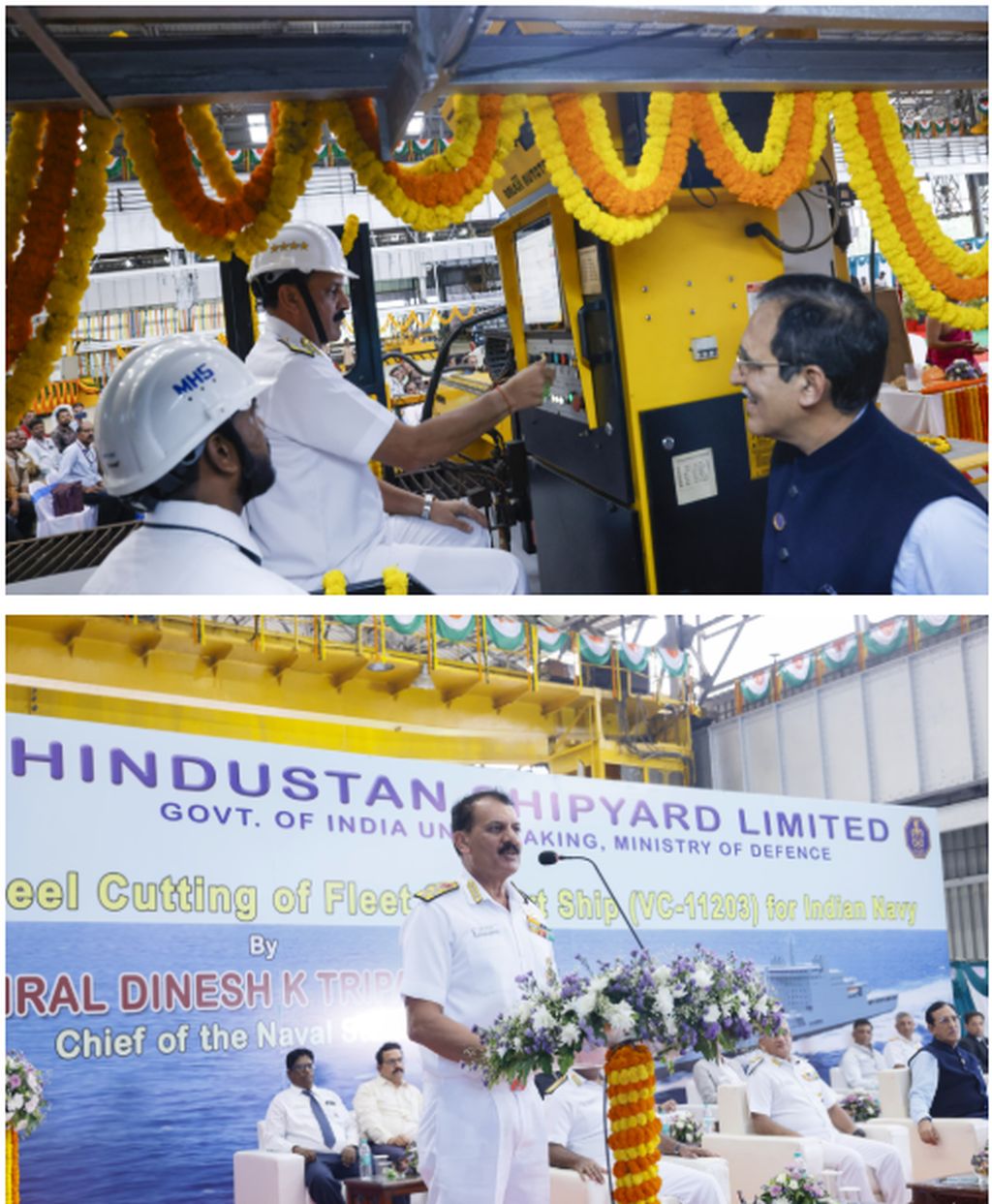 Construction of 4th Fleet Auxiliary Ships for Indian Navy begins