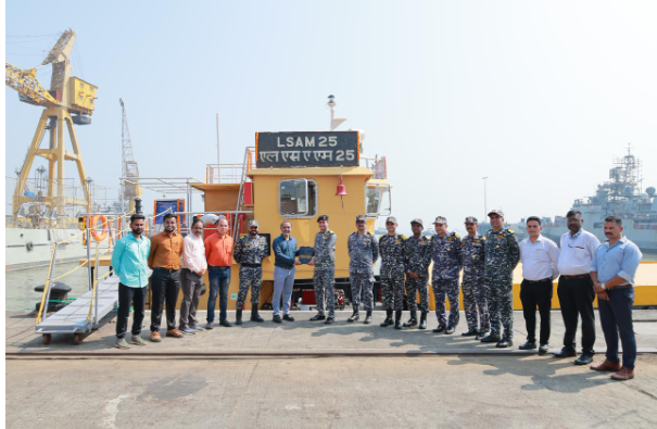Indian Navy’s Ammunition Barge Fleet Grows with LSAM 25