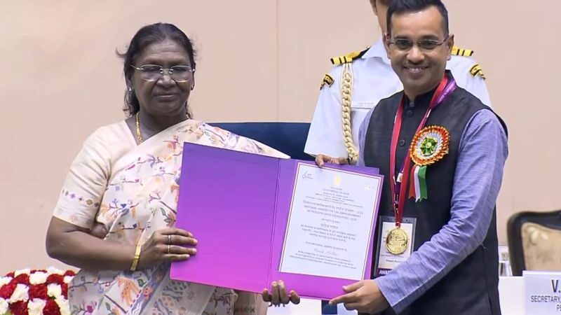 Prateek Madhav Honoured with National Award for Individual Excellence by DEPwD, MoSJ&E