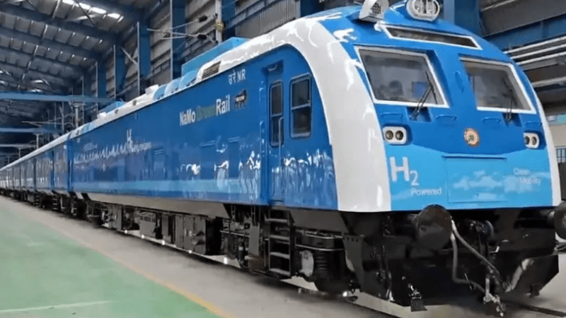 The construction of India’s first hydrogen-powered train set has been completed