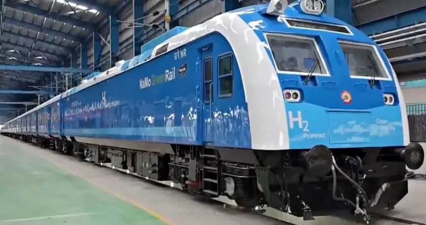 The construction of India’s first hydrogen-powered train set has been completed