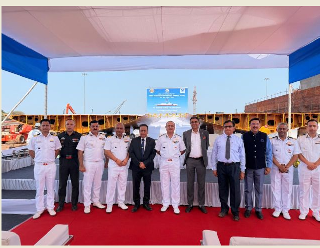 Keel laid for two Next Generation Offshore Patrol Vessels for Indian Coast Guard
