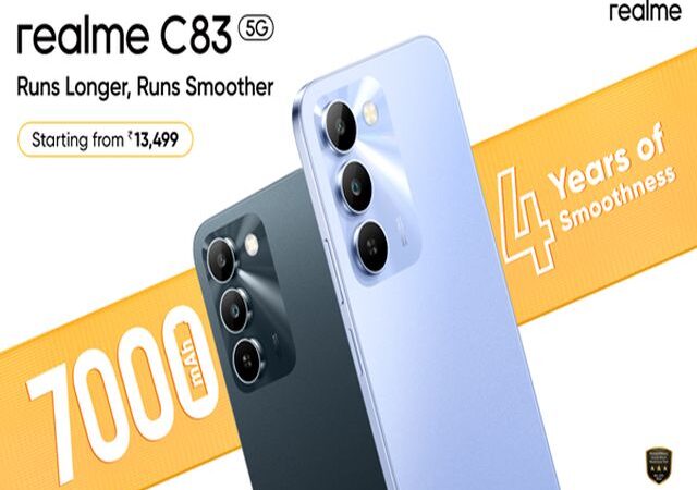 ​realme C83 5G launched with Segment’s Biggest 7000mAh Titan Battery and 144Hz Ultra Bright Display, starting at ₹13,499