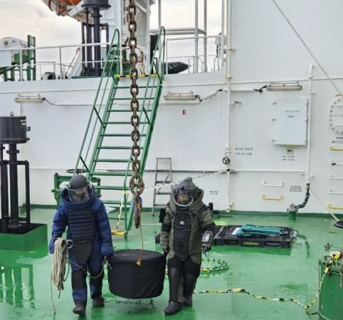 Naval Experts Safely Retrieve Missile Warhead Lodged in Merchant Tanker