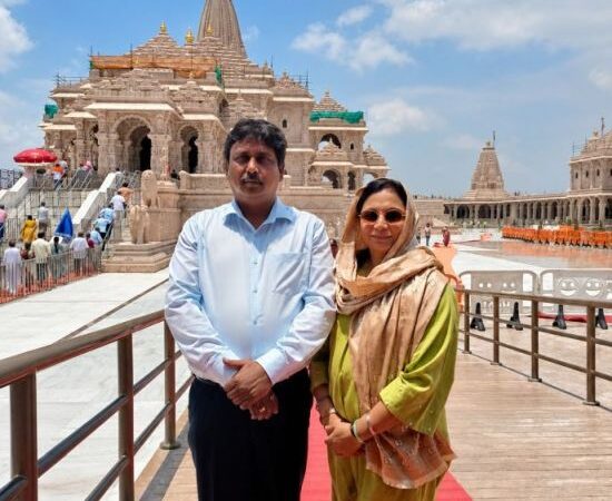 ​Senior Journalist Rakesh Singh and Parul Singh Visit Shri Ram Janmabhoomi Temple in Ayodhya