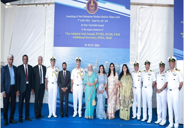 India Launches Seventh Mahe-Class Anti-Submarine Warfare Craft