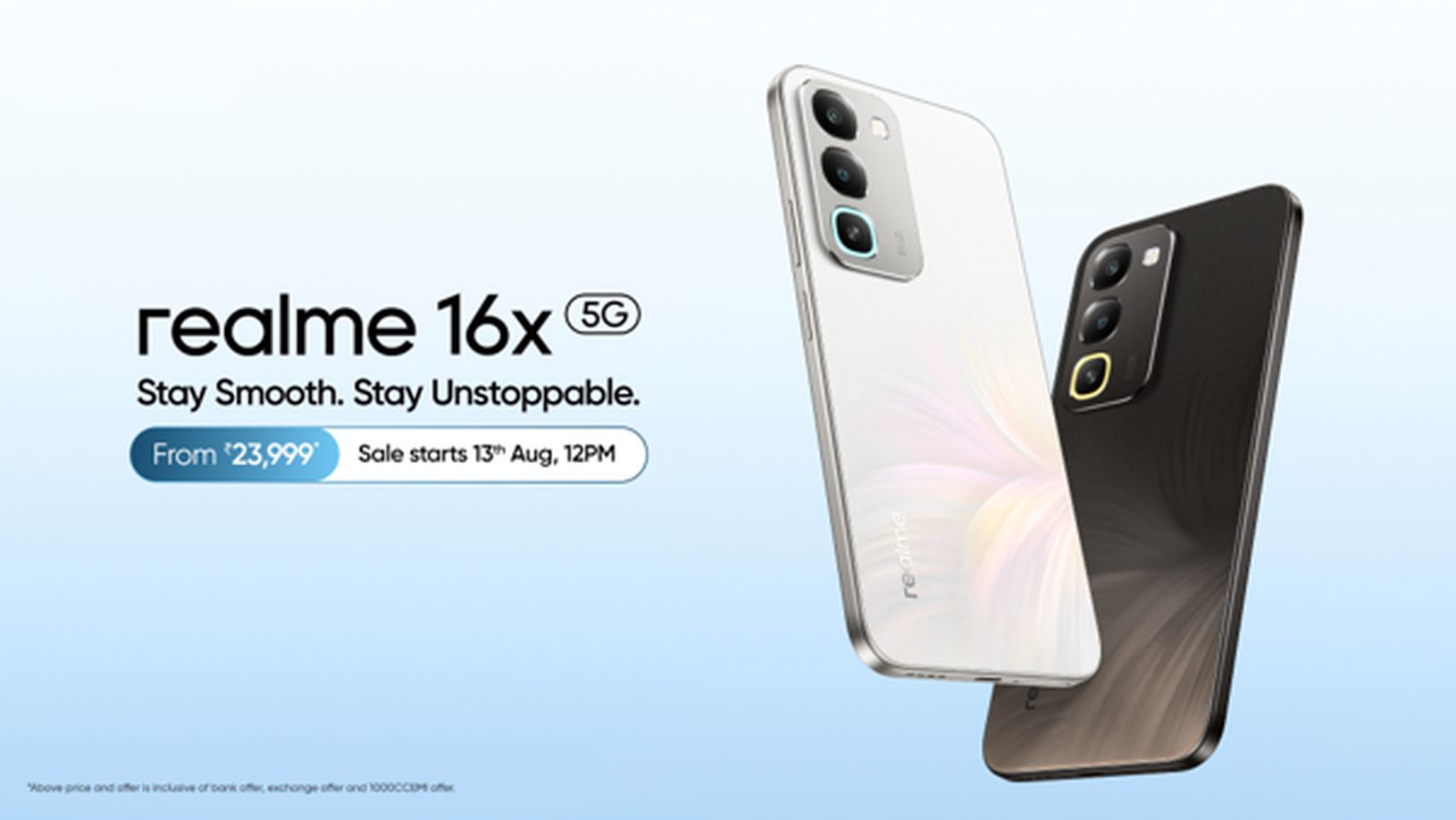 realme introduces the realme 16x 5G with the Segment’s Leading 7000mAh Titan Battery and smooth performance starting at INR 23,999